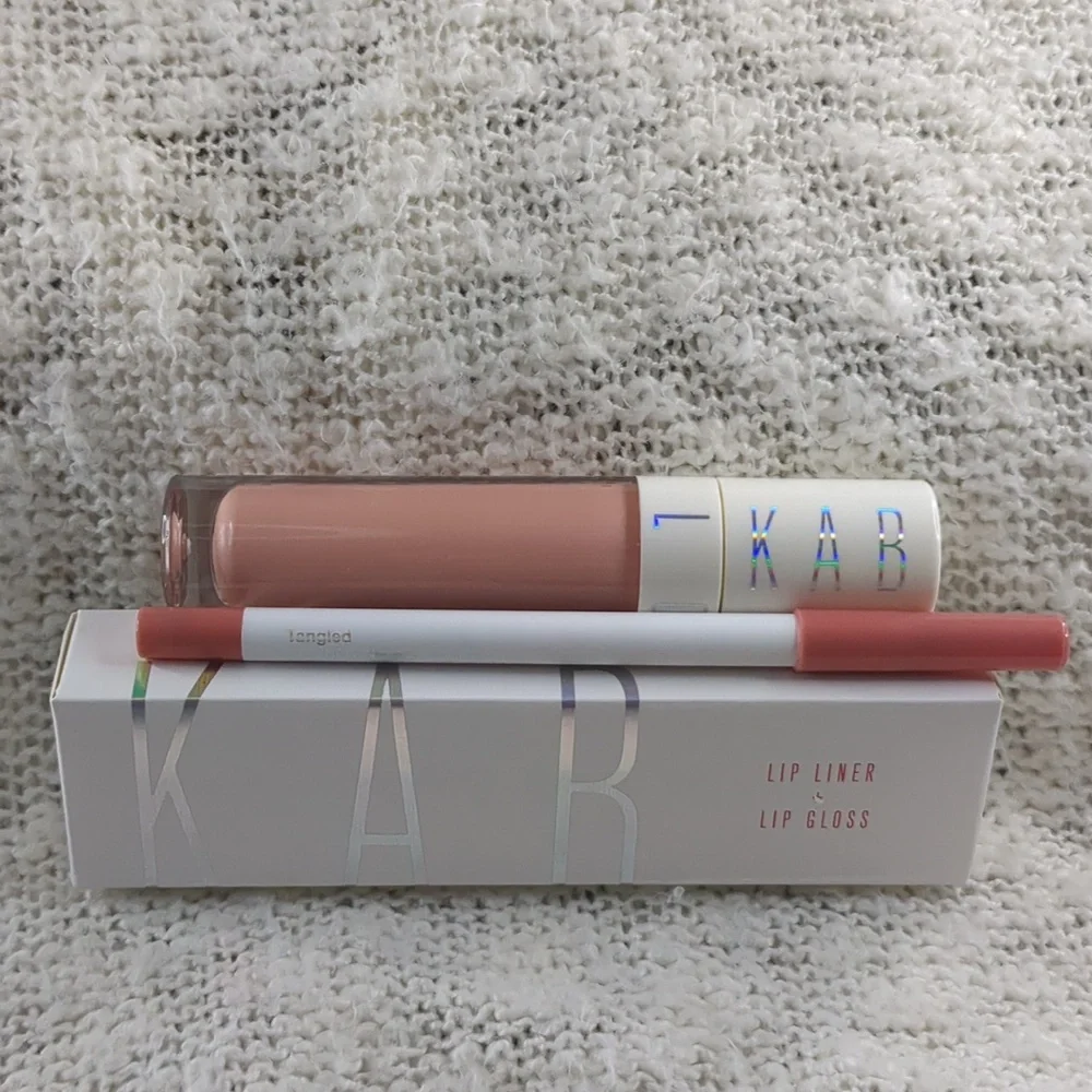 KAB Cosmetics Lip Duo in Tangled, Gloss(6g/0.2fl oz), Liner(1.2g/0.04oz